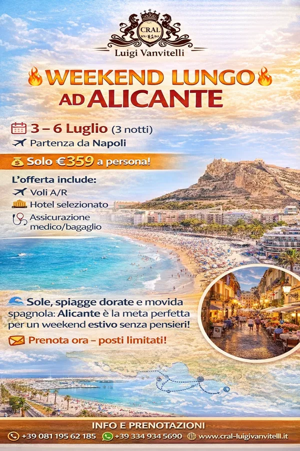 🔥 WEEKEND LUNGO AD ALICANTE 🔥