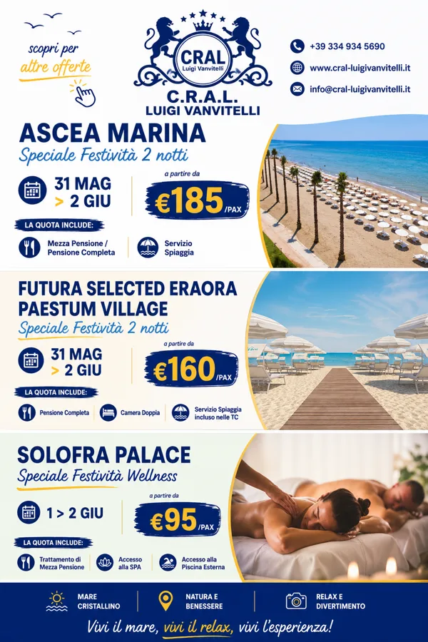 SPECIALE CILENTO PONTE DEL 2 GIUGNO