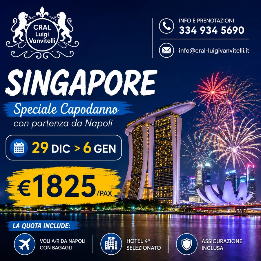 🎆🌏 SPECIALE CAPODANNO A SINGAPORE &mdash; PARTENZA DA NAPOLI! 🇸🇬✨