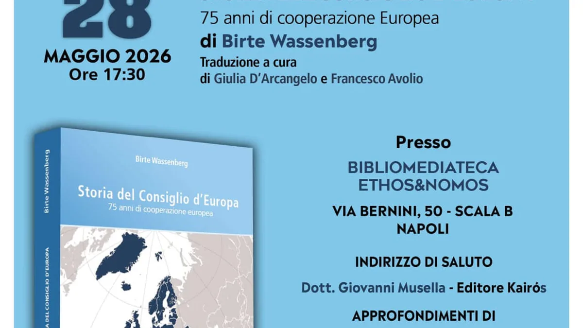📚 Alla Biblio-mediateca Ethos e Nomos la presentazione di &ldquo;Storia del Consiglio d&rsquo;Europa&rdquo; di Birte Wassenberg