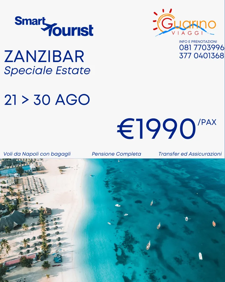 🌴✨ Anteprima Estate a Zanzibar &ndash; Dal 21 al 30 Agosto! ✨🌴