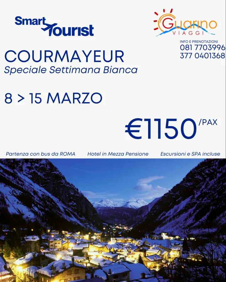 ❄️ Settimana Bianca a Courmayeur: dal 8 al 15 Marzo! ❄️