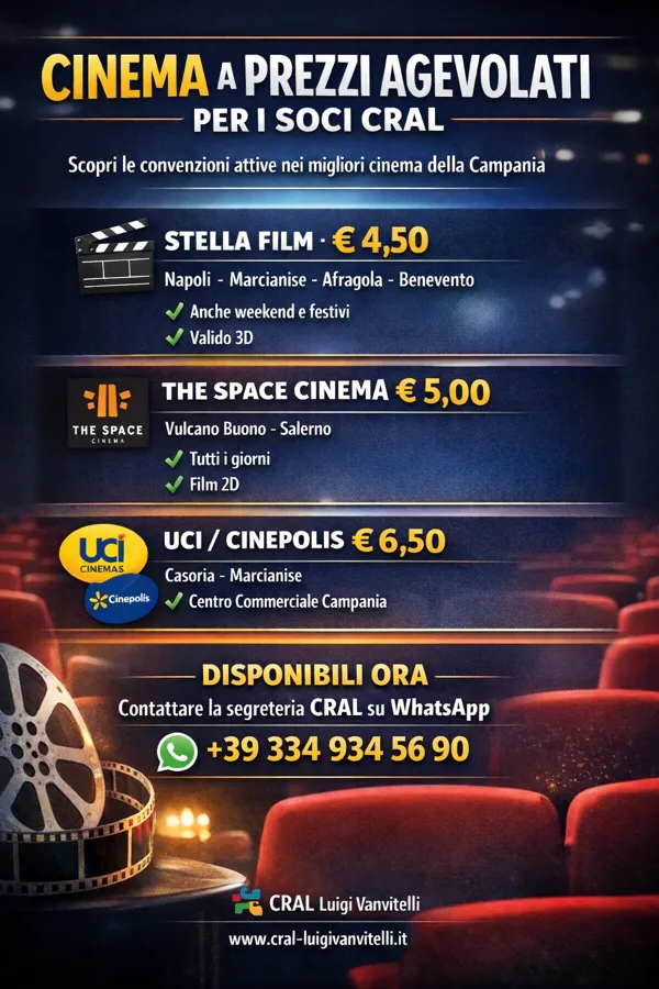 📰 🎬 Convenzioni Cinema &ndash; Nuovamente Disponibili