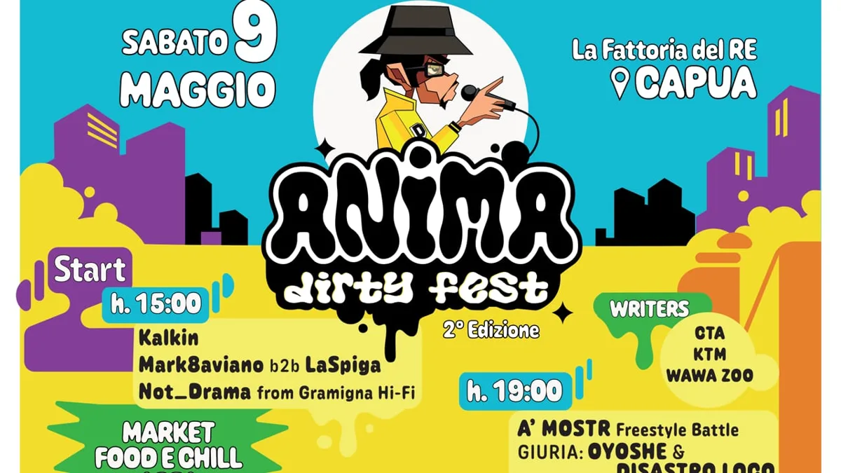 🎤 &ldquo;Anima Dirty Fest&rdquo; a Capua: musica, street art e solidariet&agrave; nel ricordo di Ciccio DirtyGun