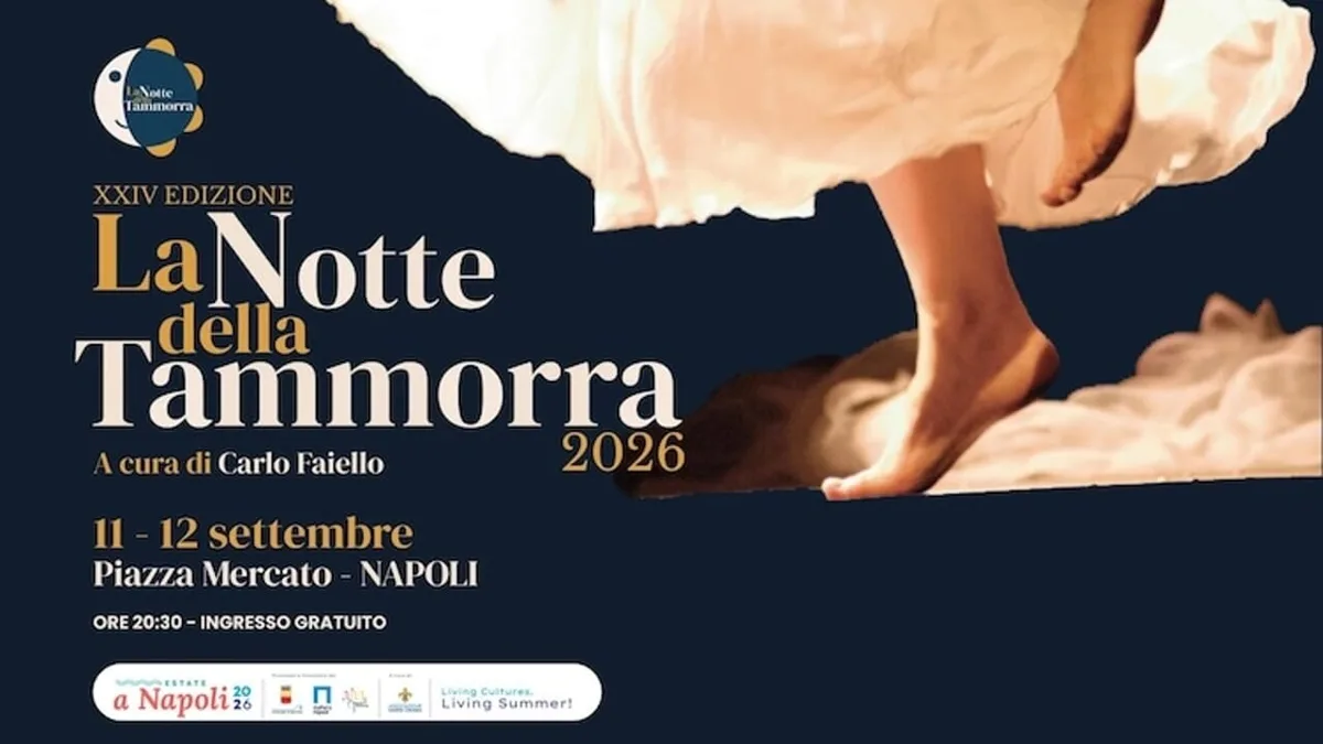 🥁 La Notte della Tammorra 2026 a Napoli: due serate in Piazza Mercato tra musica, danza e tradizione