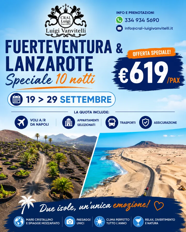 🌴☀️ DOPPIA ISOLA, DOPPIE EMOZIONI: FUERTEVENTURA & LANZAROTE ☀️🌴