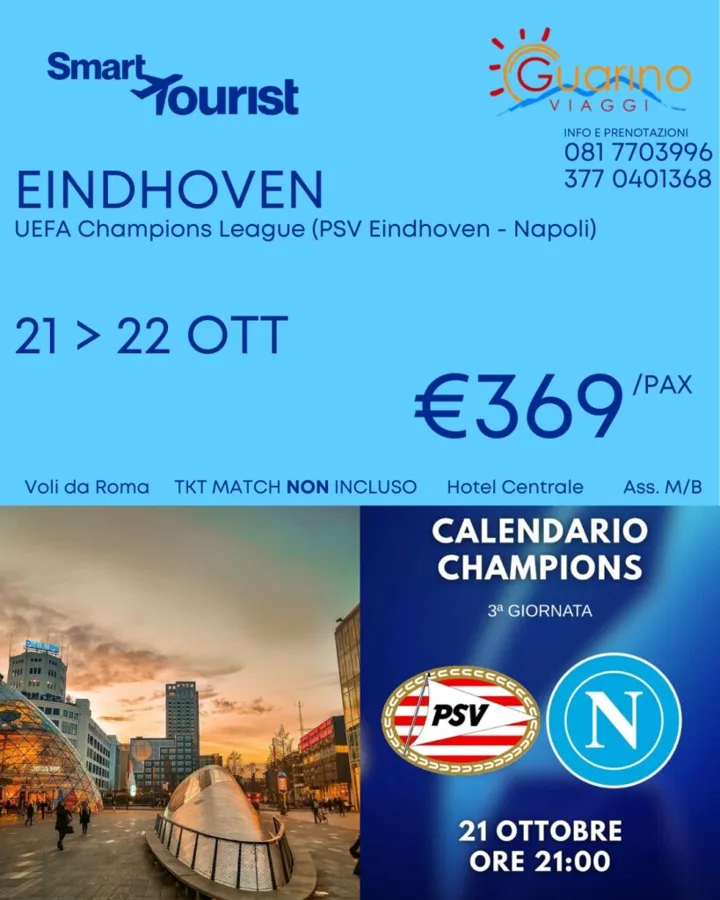 💙 Tifosi azzurri, si parte per Eindhoven!