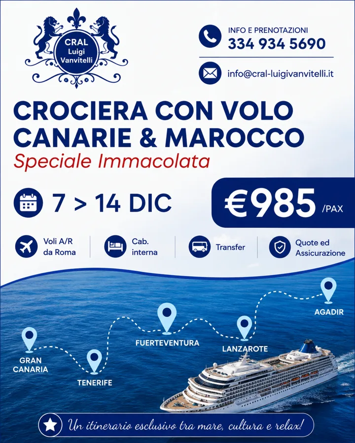 🚢🌴 SPECIALE IMMACOLATA: CANARIE & MAROCCO!