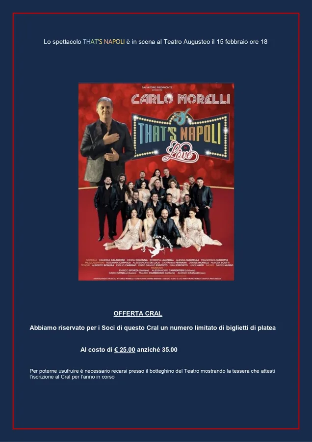 Teatro Augusteo - THAT&rsquo;S NAPOLI