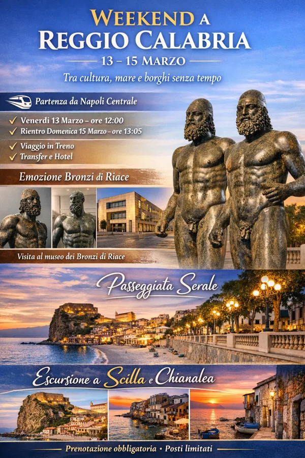 Viaggio CRAL: 🏛 Emozione Bronzi di Riace ed 🌊 Escursione a Scilla e Chianalea