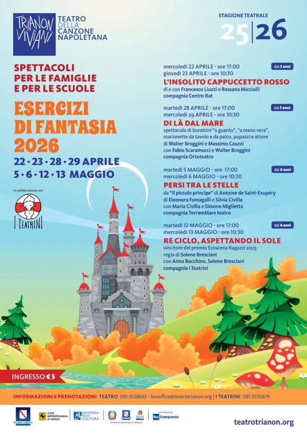 TRIANON VIVIANI, &ldquo;Esercizi di Fantasia&rdquo; per le scuole
