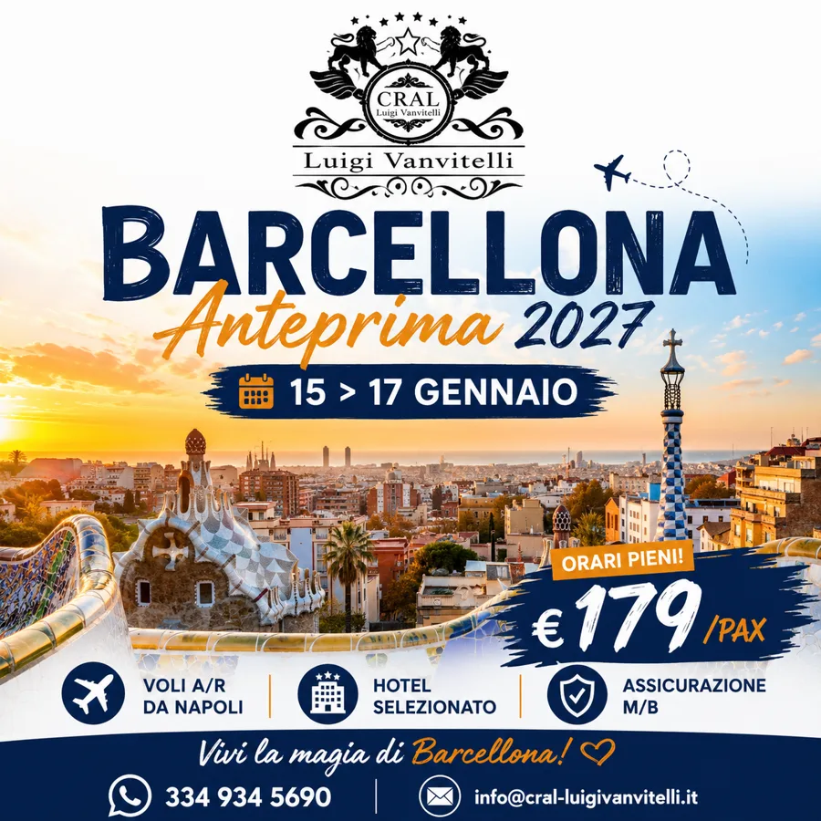 🔥 ANTEPRIMA 2027: BARCELLONA TI ASPETTA! 🔥
