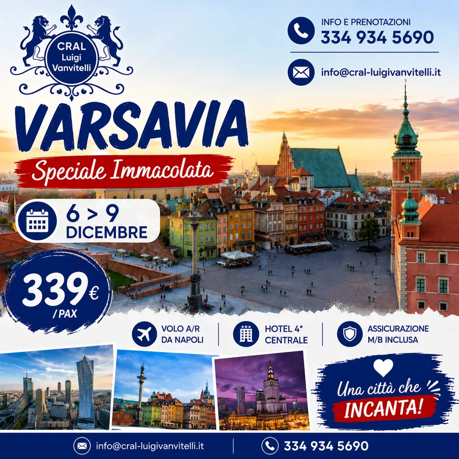 ❄️✨ QUEST'IMMACOLATA VOLIAMO A VARSAVIA! 🇵🇱🎄