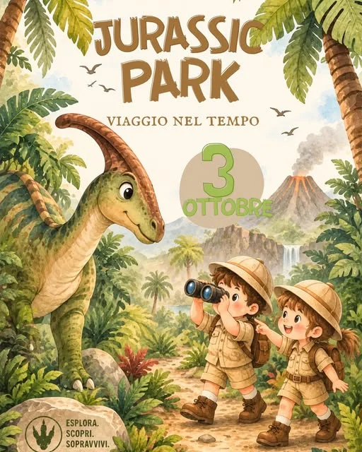 🦖 Invasione giurassica al Vivaio Iovinelli: un&rsquo;avventura tra dinosauri e piccoli paleontologi