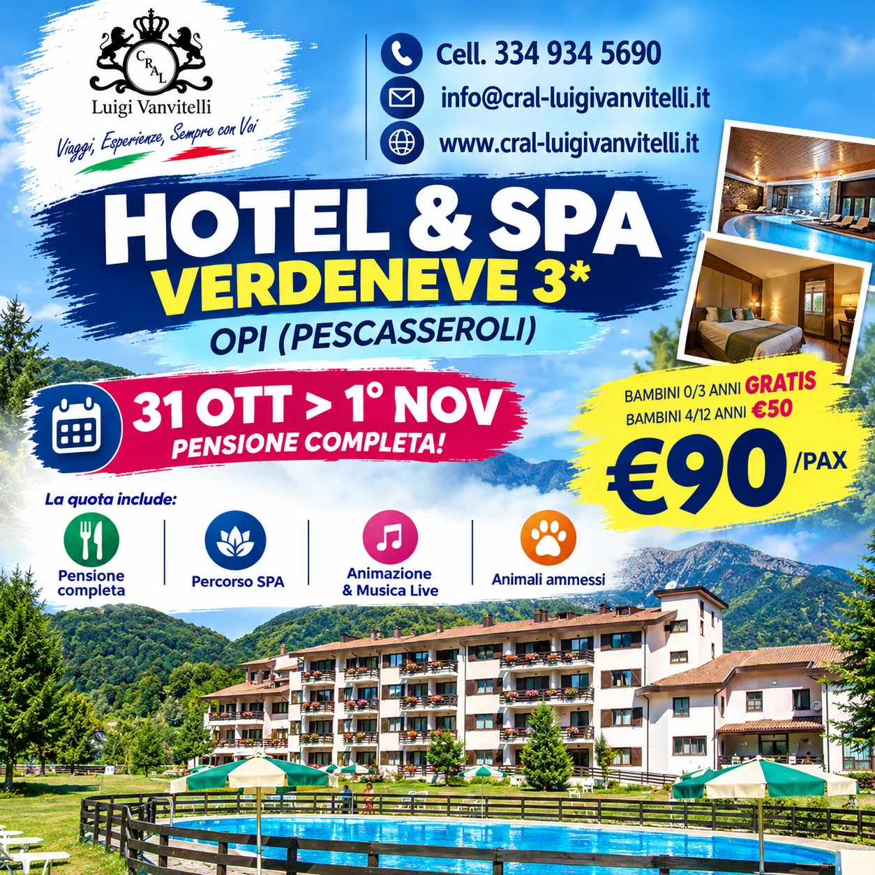 🚨🏔️ SPECIALE PESCASSEROLI A SOLI €90! 🍂✨