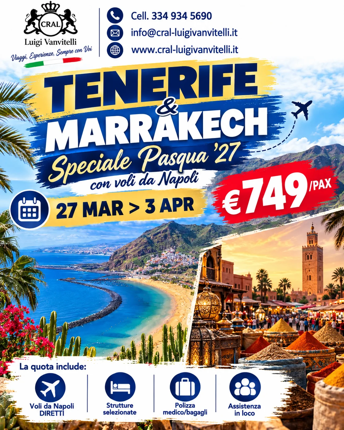 🌴🕌 Speciale Pasqua: Tenerife & Marrakech! ✈️✨