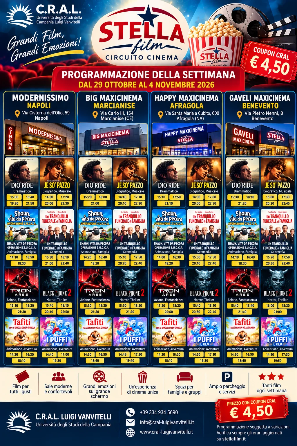 Programmazione cinema Stella Film 2026
