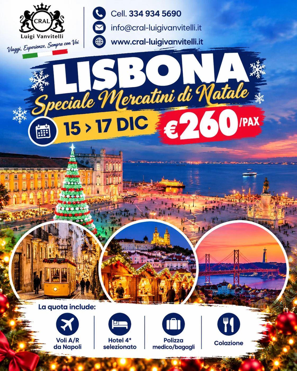 Lisbona, speciale mercatini di Natale