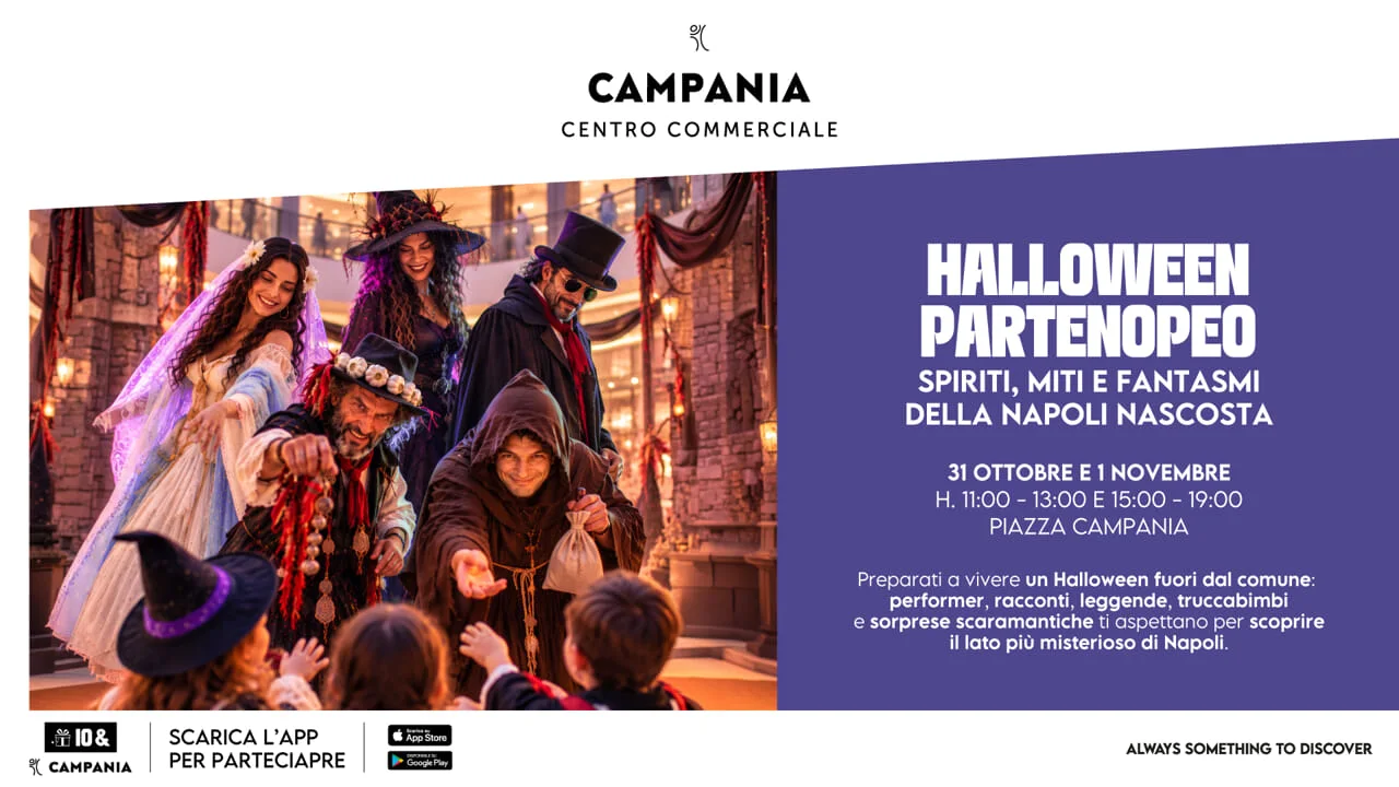 🎃 Halloween Partenopeo al Centro Commerciale Campania: due giorni tra misteri, leggende e scaramanzia napoletana
