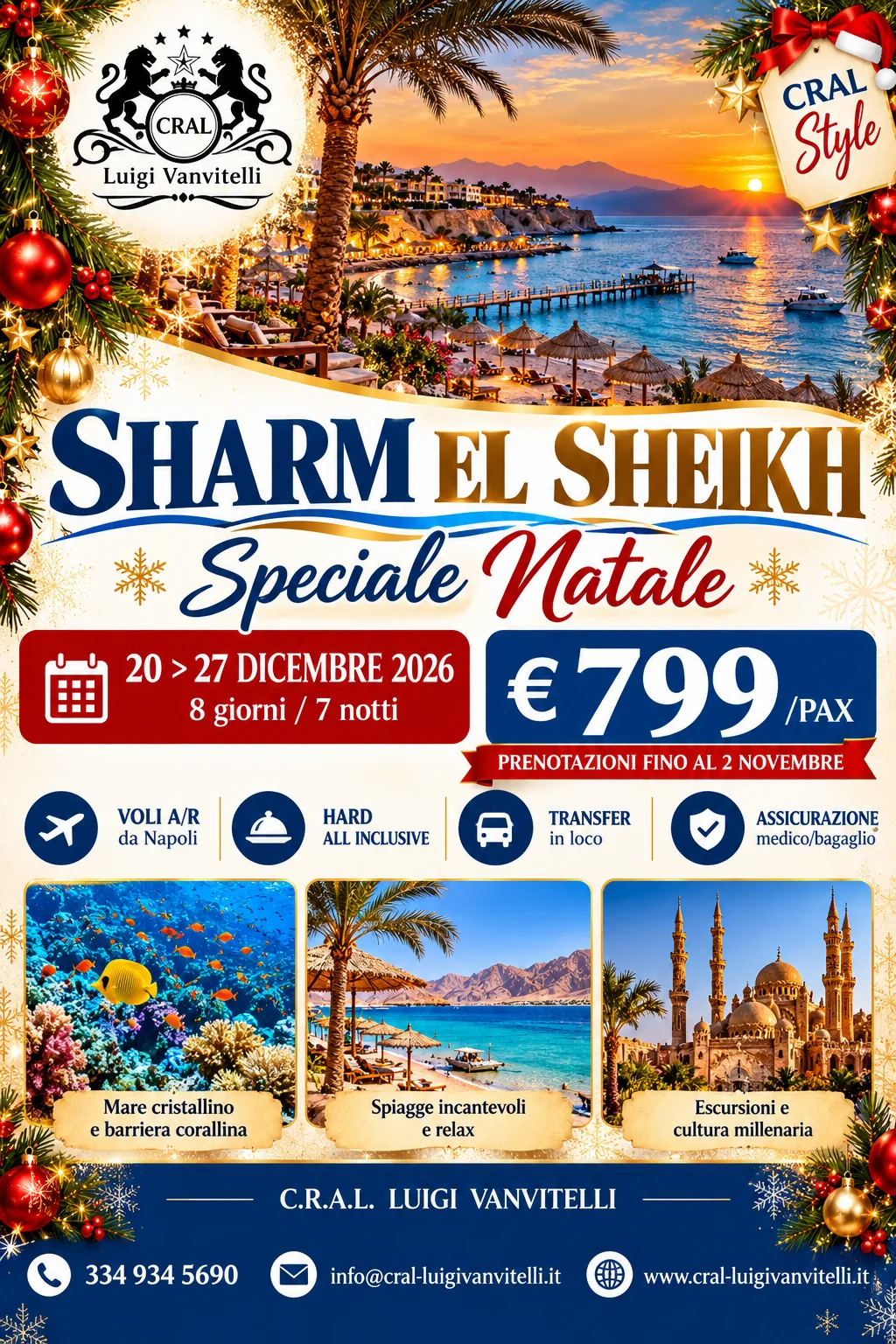🔥 SPECIALE NATALE A SHARM: 7 NOTTI A SOLI 799€!