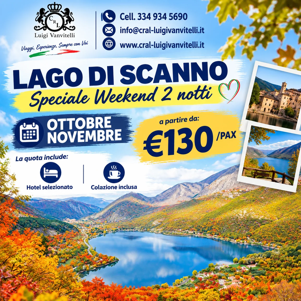 🍂🏞️ VIVI LA MAGIA DELL&rsquo;AUTUNNO AL LAGO DI SCANNO! 😍