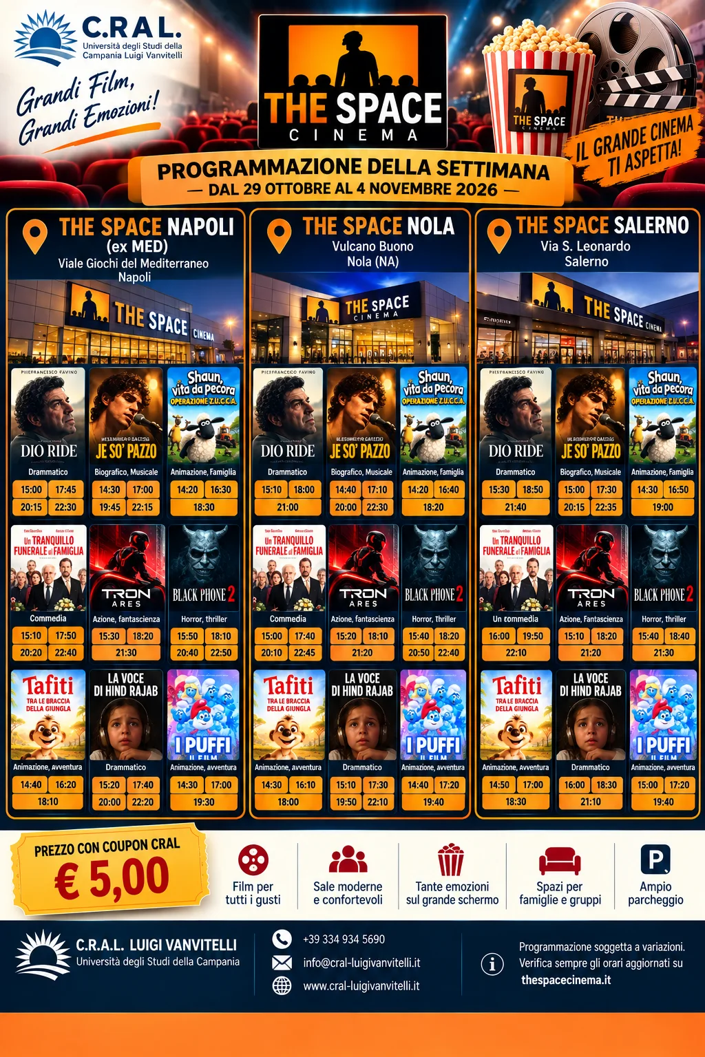 Programmazione The Space Cinema CRAL_VEVENT
