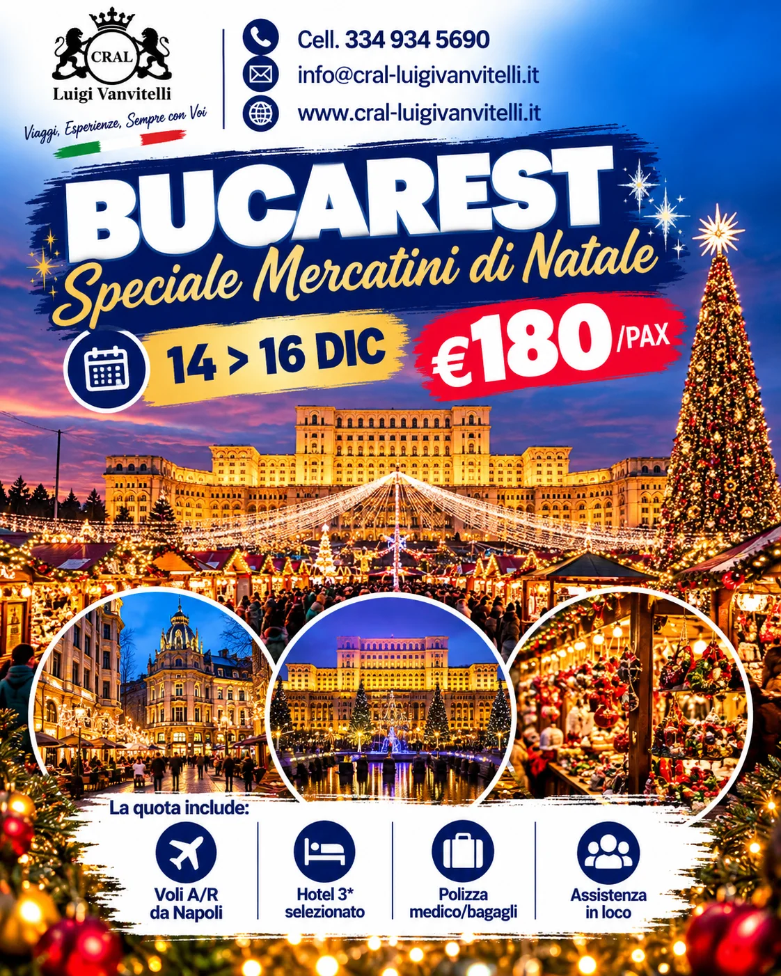 🎄 IL NATALE SI ACCENDE A BUCAREST! ✨