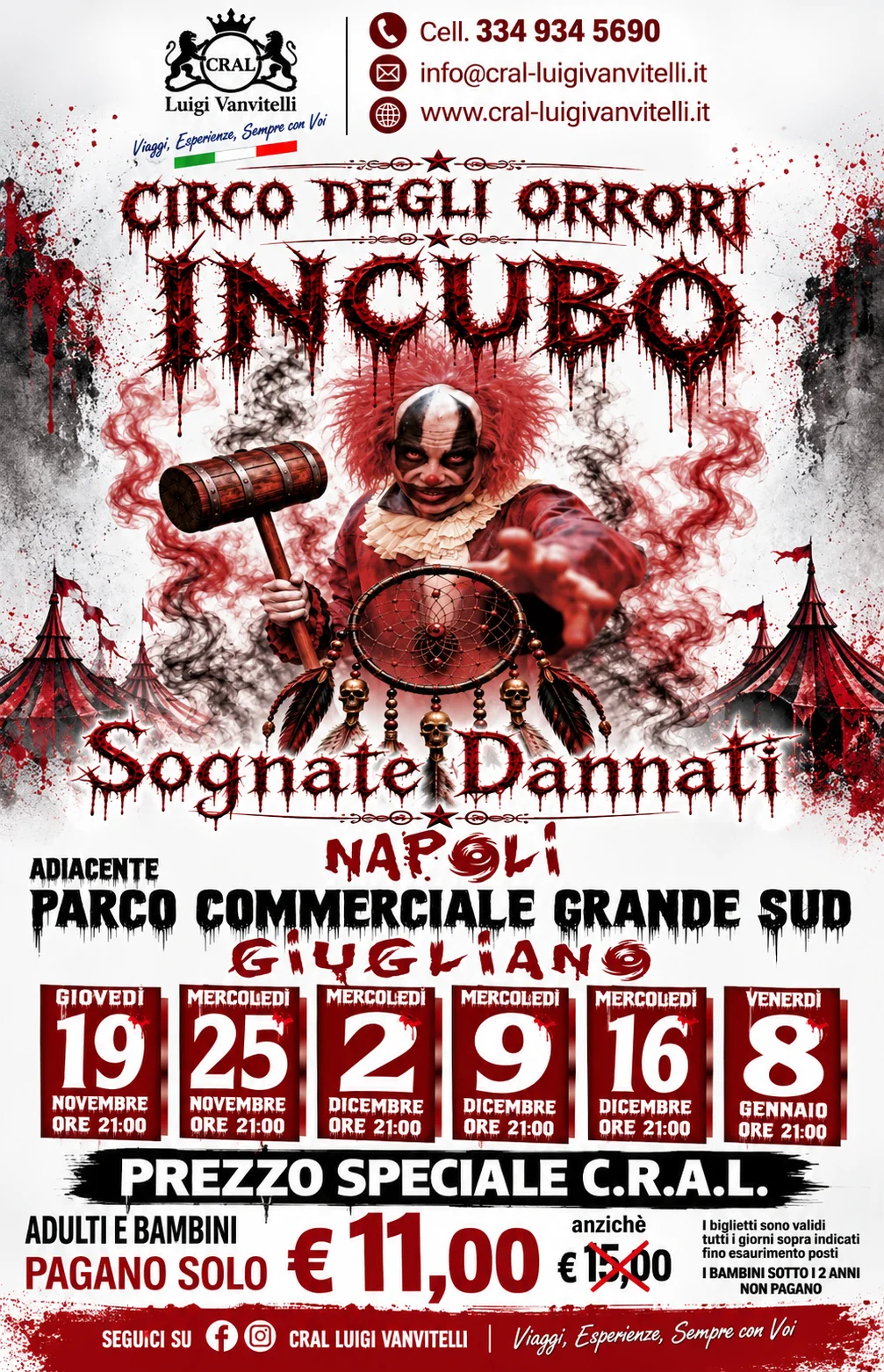 Locandina horror Circo degli Orrori Cral