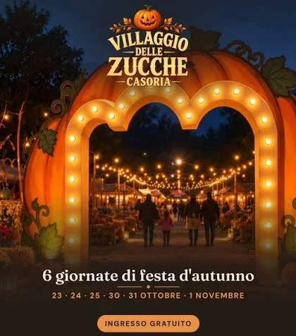 🎃 Villaggio delle Zucche a Casoria: ingresso gratuito tra labirinti, spettacoli e divertimento per tutta la famiglia