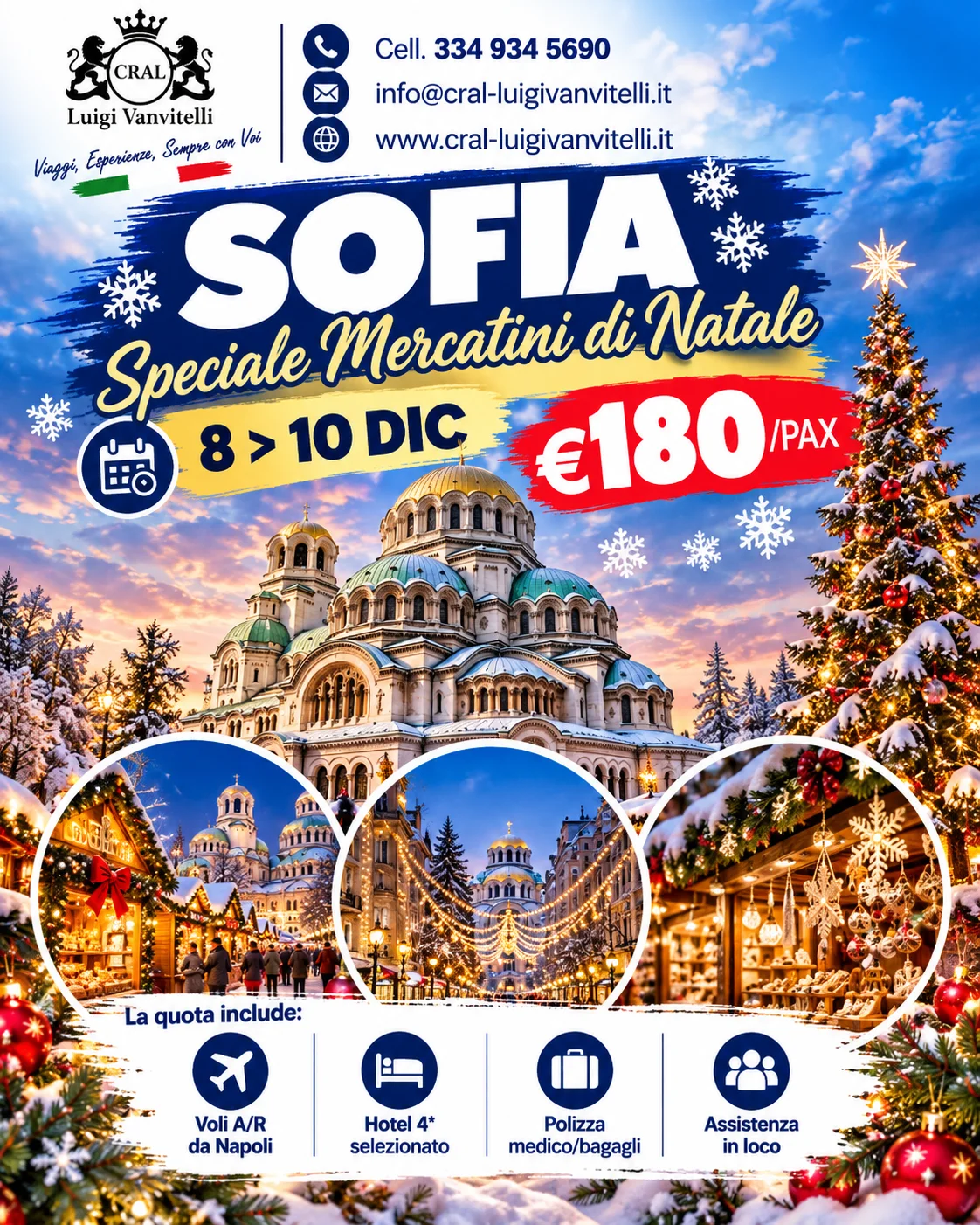 🎅 MERCATINI DI NATALE A SOFIA DA 180&euro;! ✈️