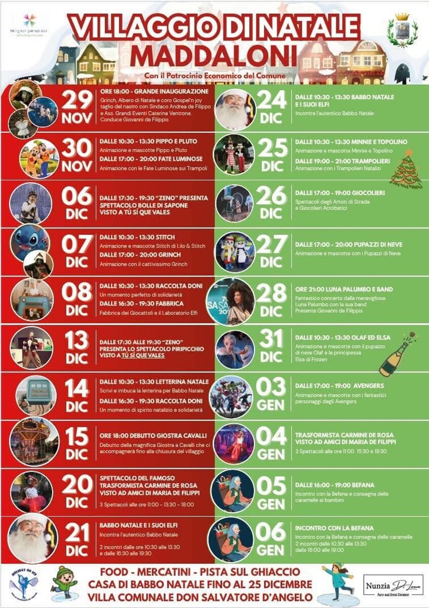 🎄 Tutti gli eventi natalizi nel casertano: il programma Comune per Comune